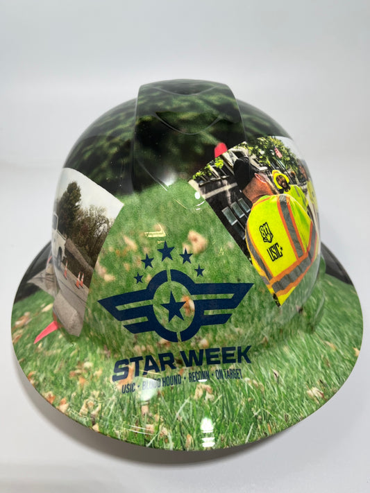 Full Brim Hard Hat Hydro Dipped USIC Star Week