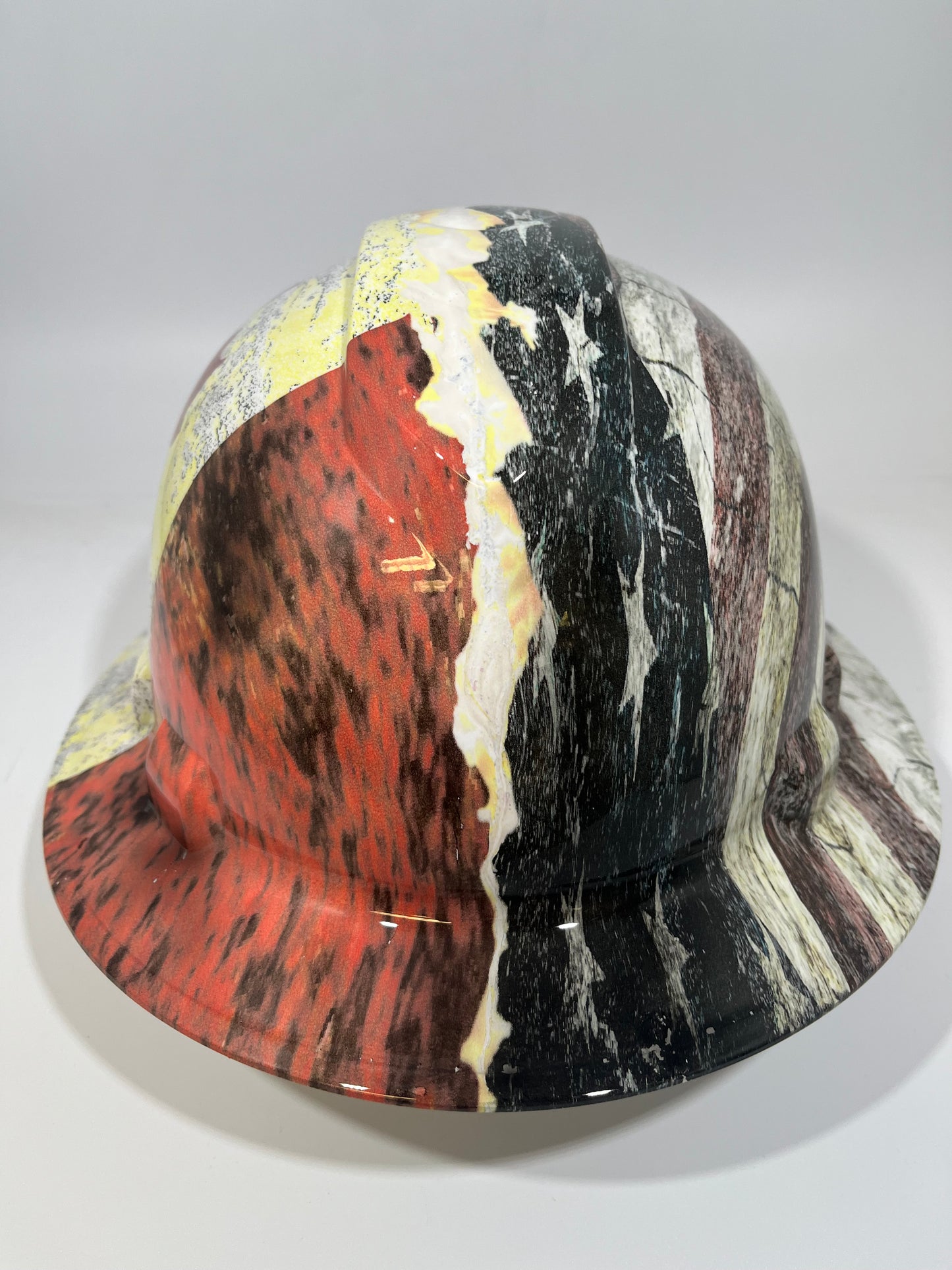 Full Brim Hard Hat Hydro Dipped CANADIAN AMERICAN