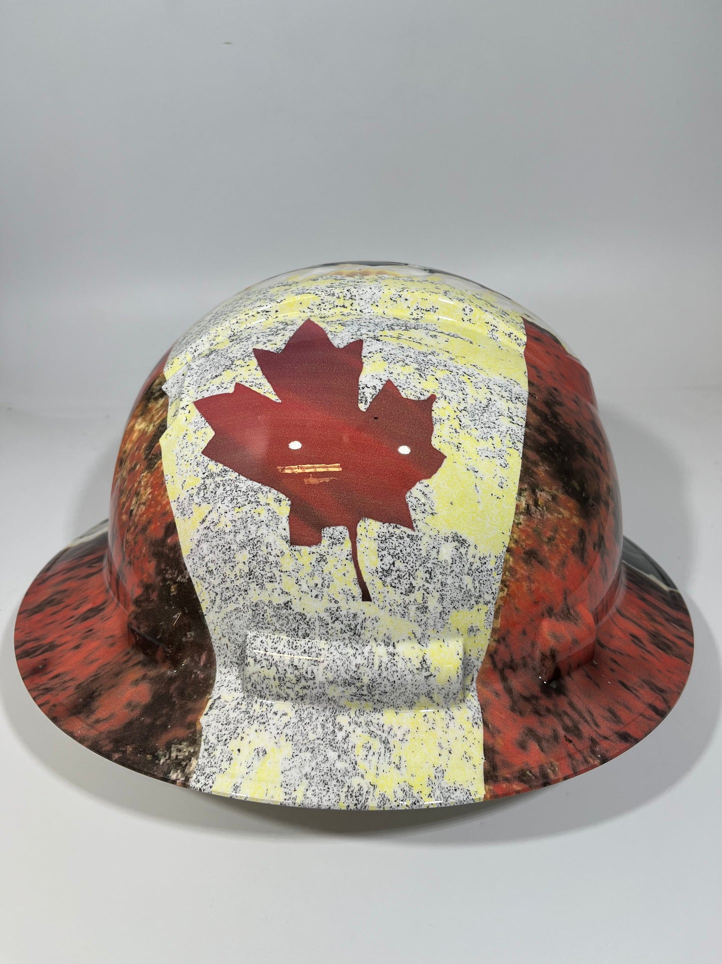 Full Brim Hard Hat Hydro Dipped CANADIAN AMERICAN