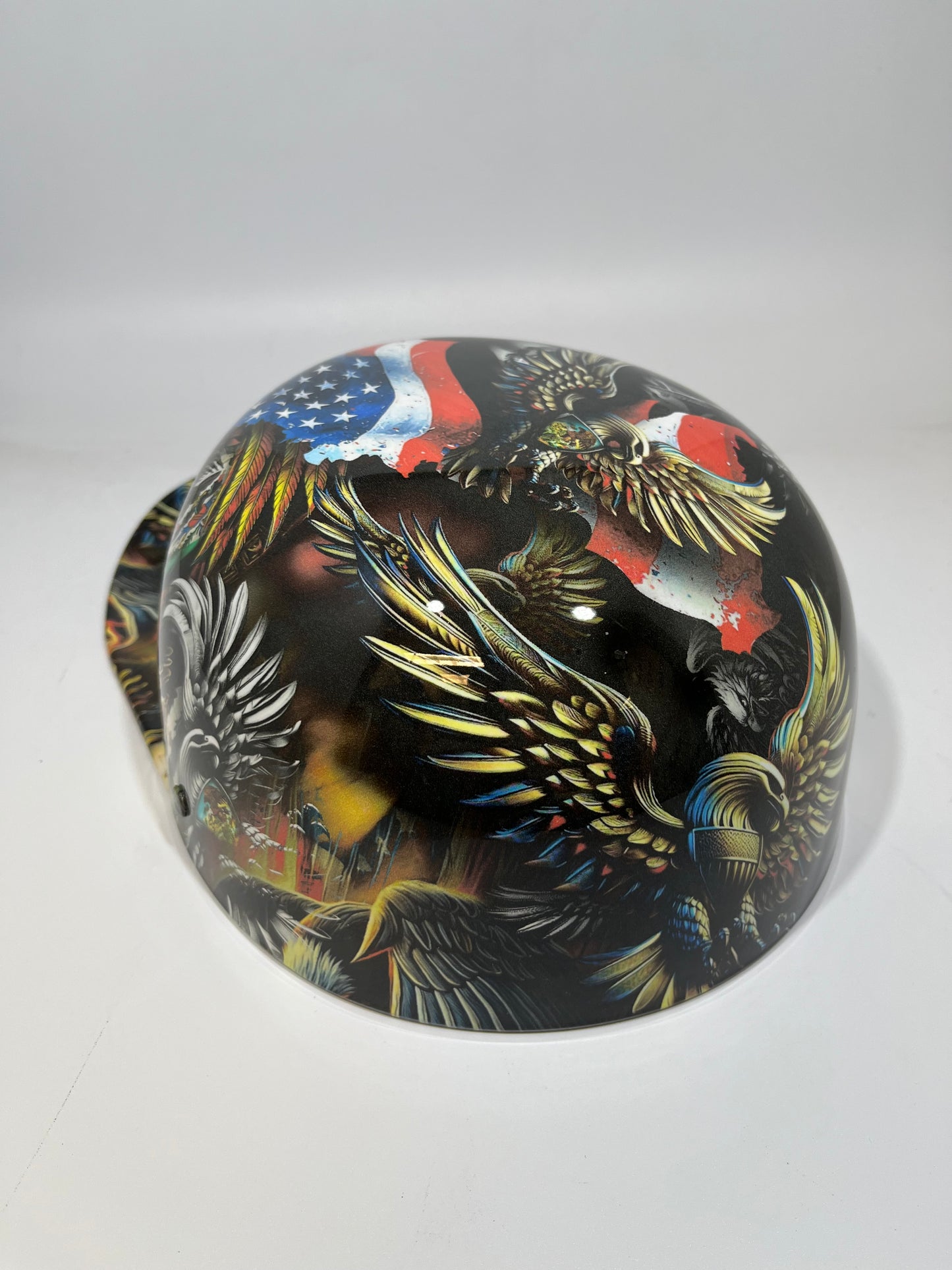 Baseball Cap Style Motorcycle Helmet MEXICAN ROOTS AMERICAN PRIDE