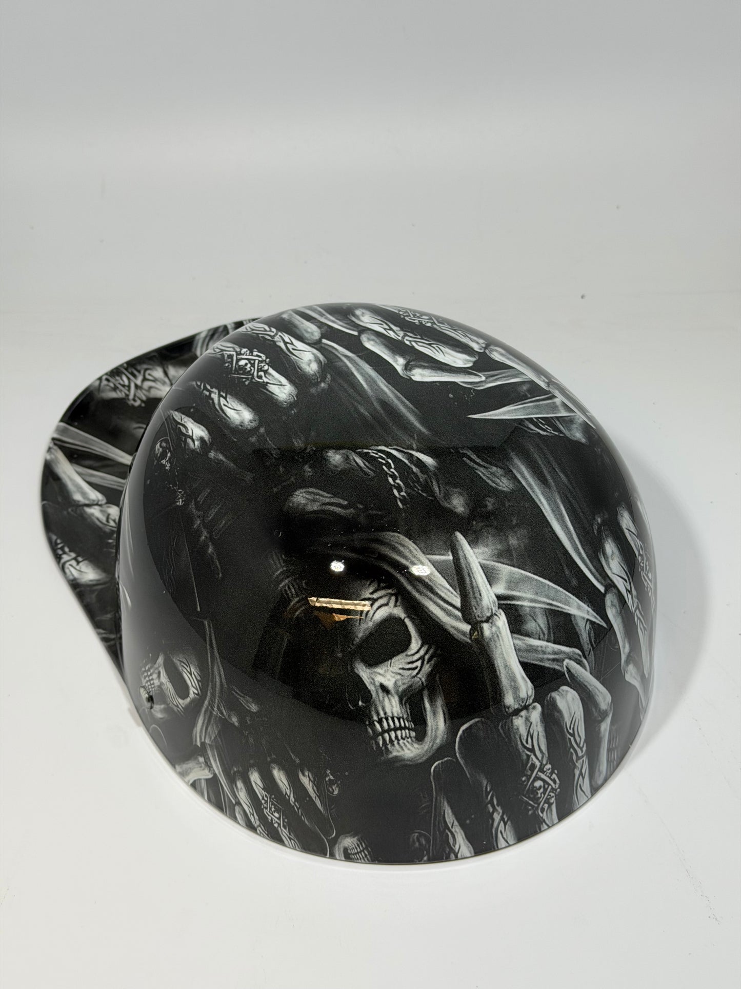 Baseball Cap Style Motorcycle Helmet DAY OF THE DEAD