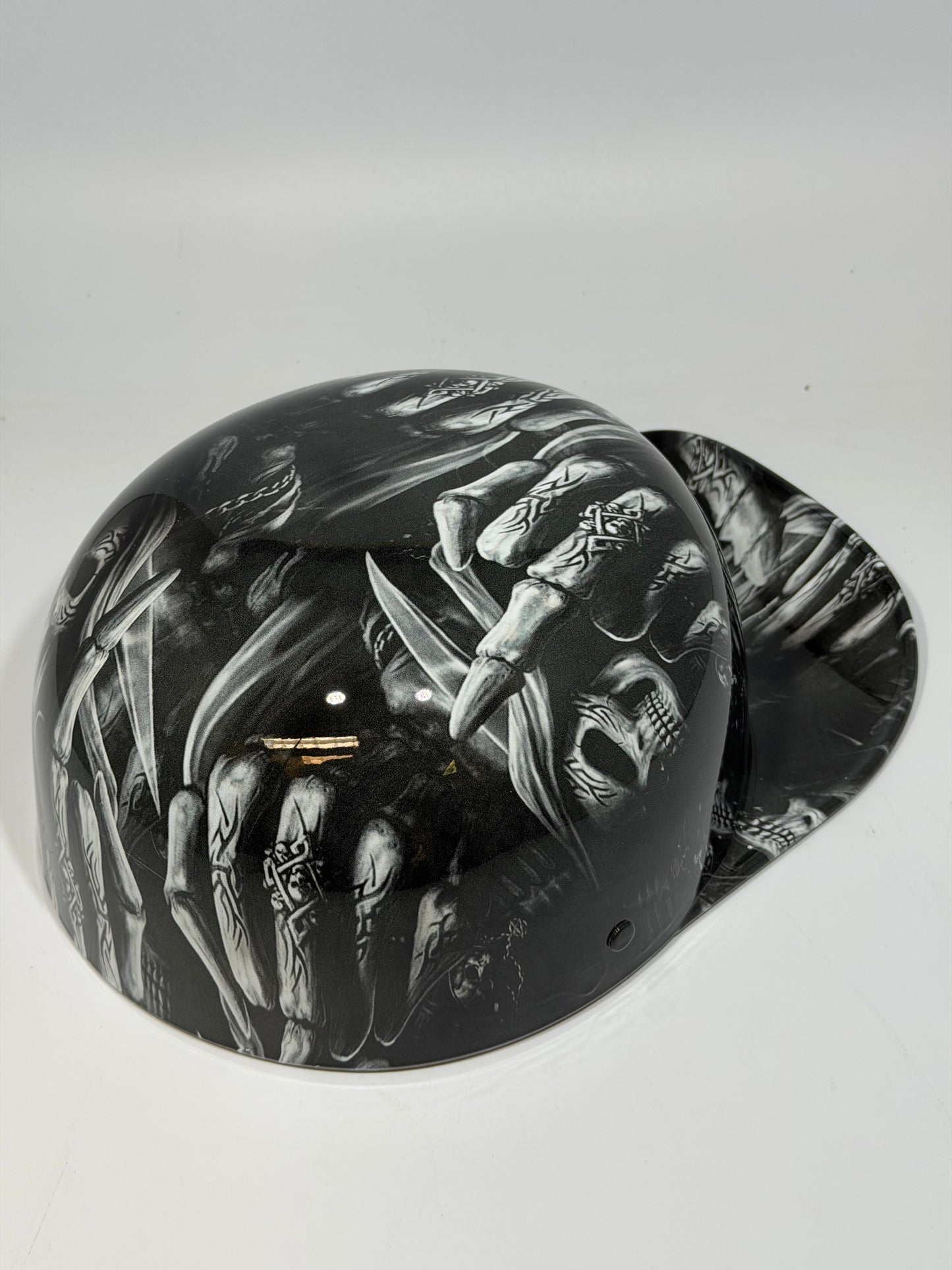 Baseball Cap Style Motorcycle Helmet DAY OF THE DEAD