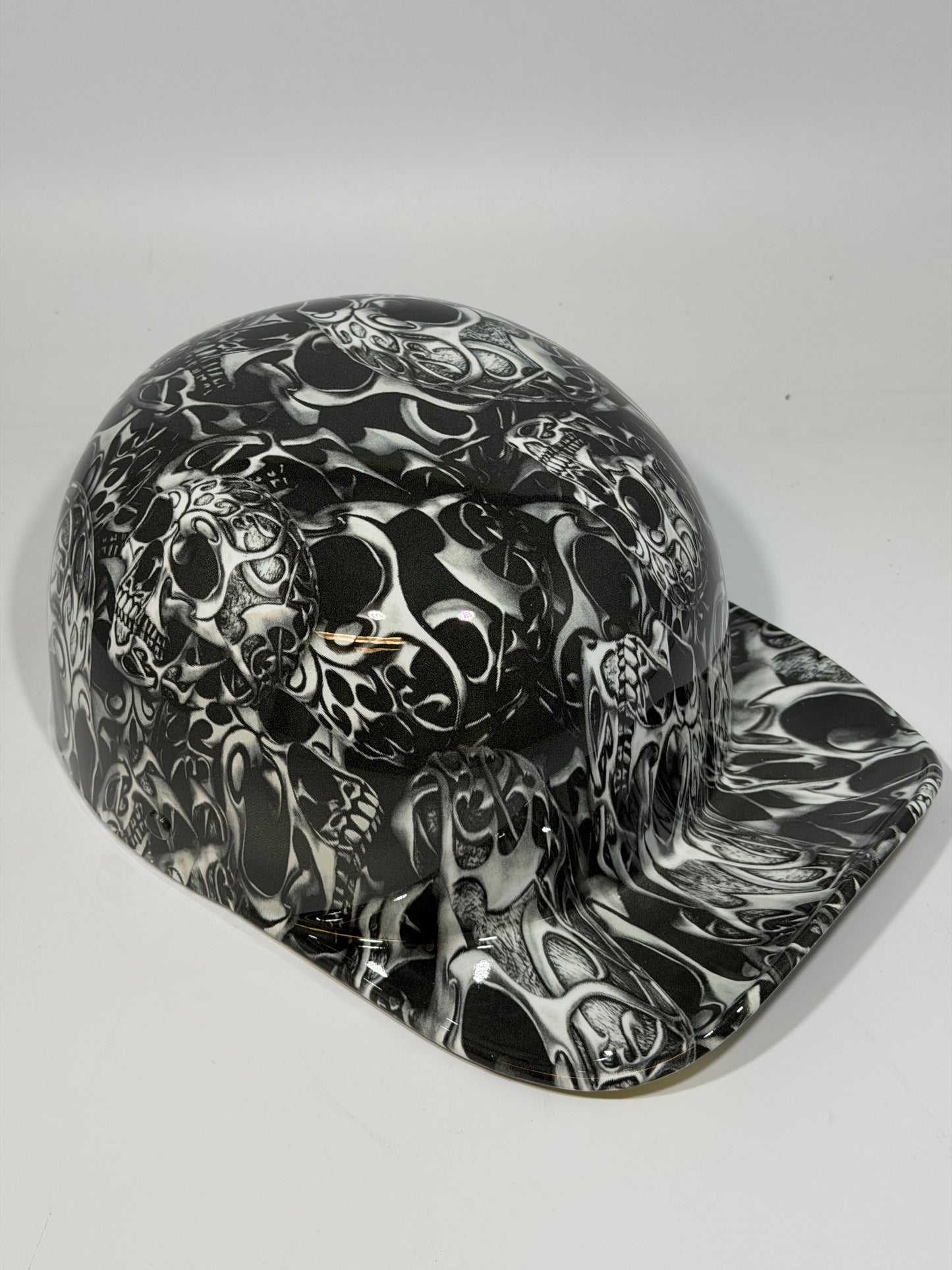 Baseball Cap Style Motorcycle Helmet TRIBAL SKULLS