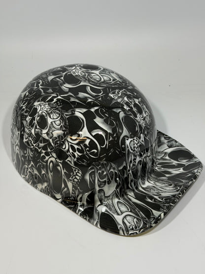 Baseball Cap Style Motorcycle Helmet TRIBAL SKULLS