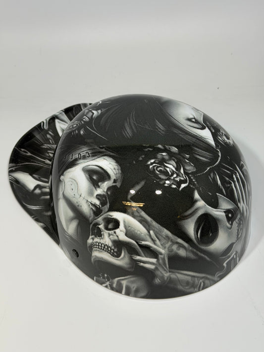 Baseball Cap Style Motorcycle Helmet DAY OF THE DEAD GIRLS