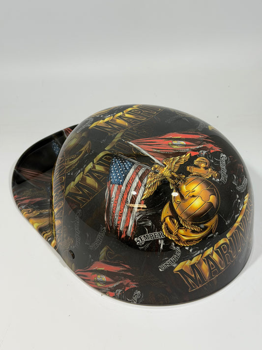 Baseball Cap Style Motorcycle Helmet MARINES SEMPER FI