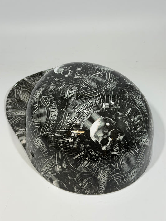 Baseball Cap Style Motorcycle Helmet 9/11 TRIBUTE WE WILL NEVER FORGET