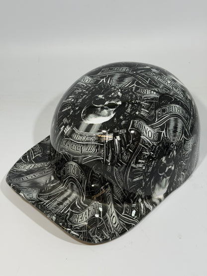 Baseball Cap Style Motorcycle Helmet 9/11 TRIBUTE WE WILL NEVER FORGET