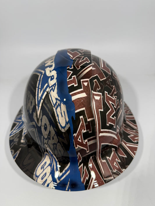 Full Brim Hard Hat Hydro Dipped DALLAS PRIDE. TEXAS A&M / DALLAS COWBOYS