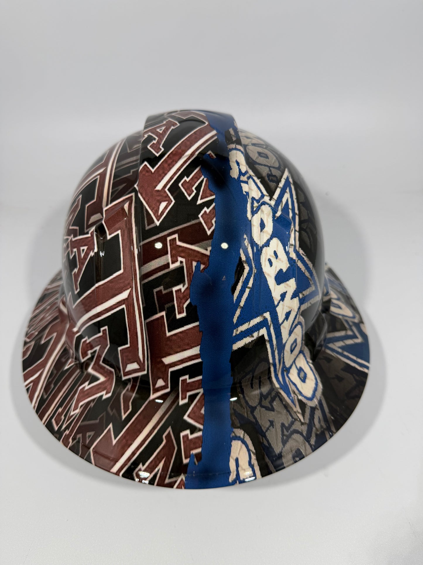Full Brim Hard Hat Hydro Dipped DALLAS PRIDE. TEXAS A&M / DALLAS COWBOYS