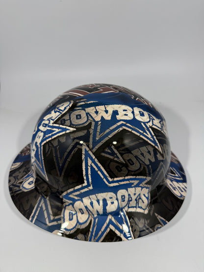 Full Brim Hard Hat Hydro Dipped DALLAS PRIDE. TEXAS A&M / DALLAS COWBOYS
