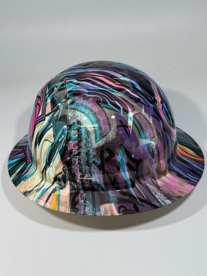 Full Brim Hard Hat Hydro Dipped MIAMI HEAT "VICE"