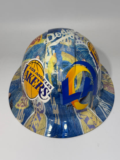 Full Brim Hard Hat Hydro Dipped LA TEAMS DODGERS TROJANS LAKERS RAMS