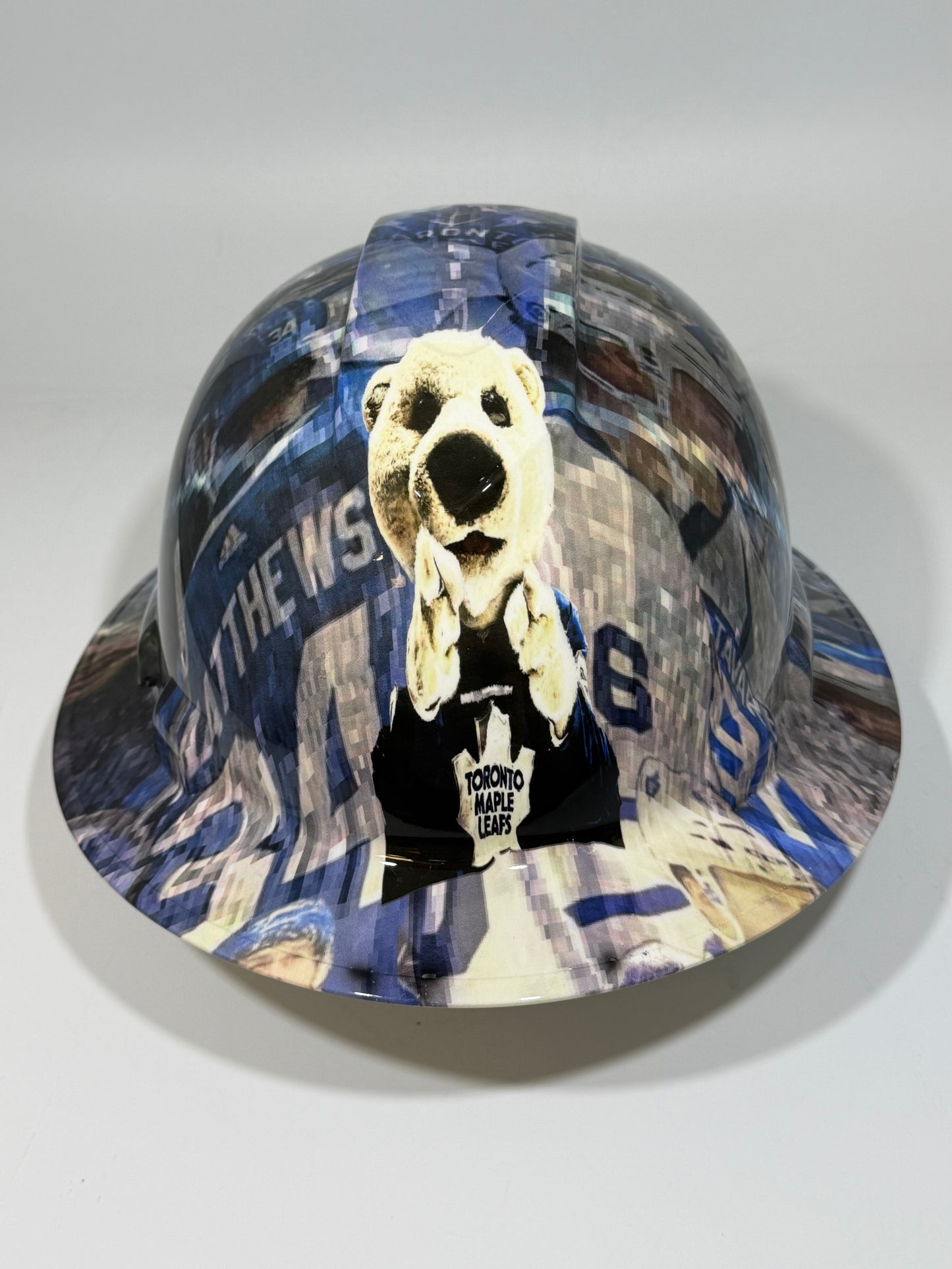 Full Brim Hard Hat Hydro Dipped TORONTO MAPLE LEAFS