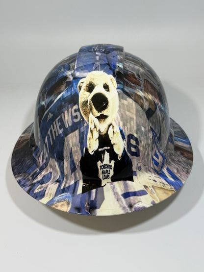 Full Brim Hard Hat Hydro Dipped TORONTO MAPLE LEAFS