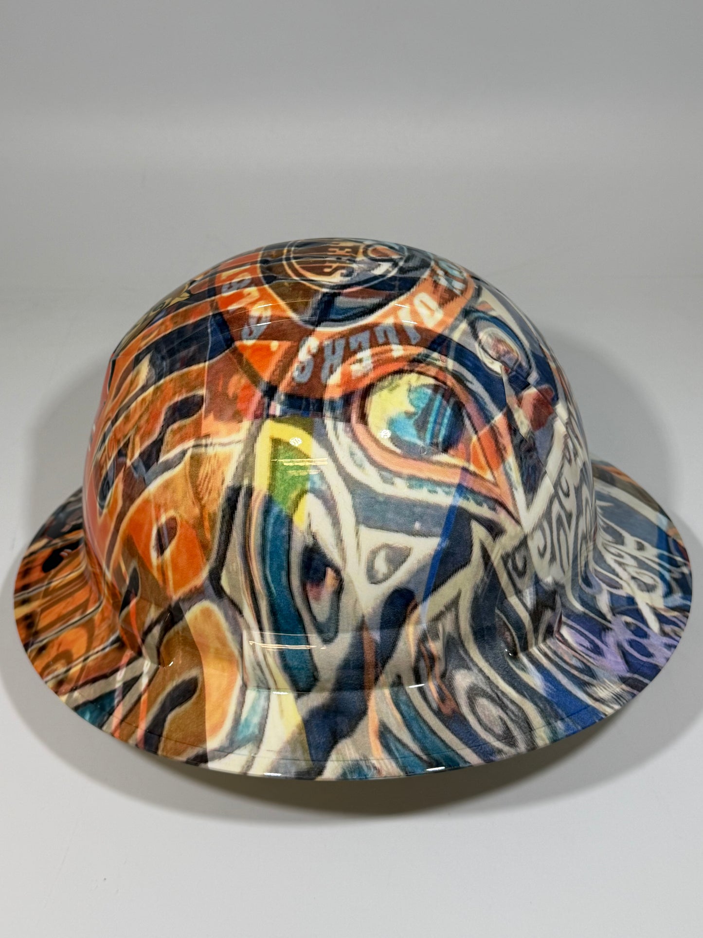 Full Brim Hard Hat Hydro Dipped EDMONTON OILERS