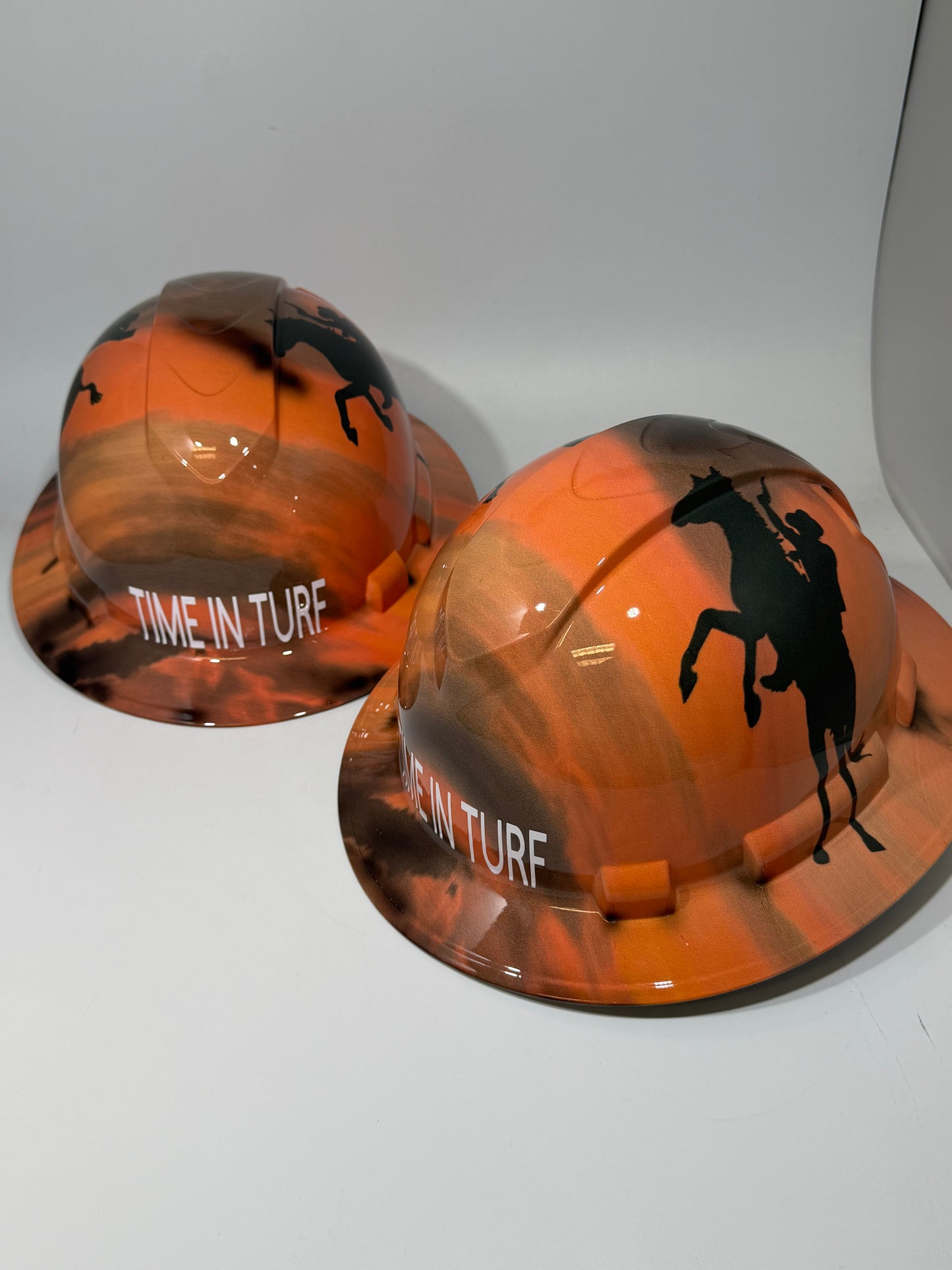 Full Brim Hard Hat Hydro Dipped TIME IN TURF