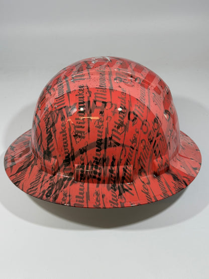 Full Brim Hard Hat Hydro Dipped MILWAUKEE