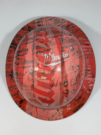 Full Brim Hard Hat Hydro Dipped MILWAUKEE