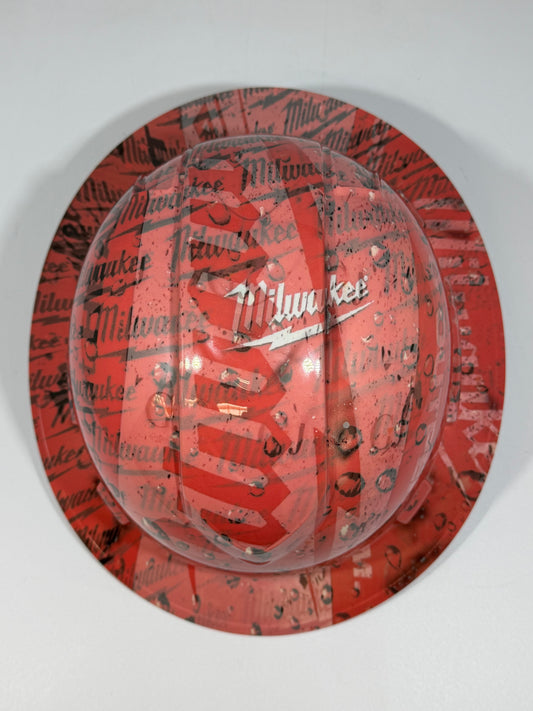 Full Brim Hard Hat Hydro Dipped MILWAUKEE