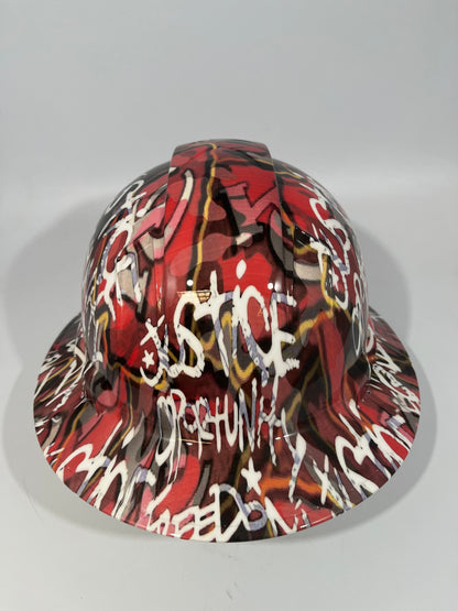 Full Brim Hard Hat Custom Hydro Dipped KANSAS CITY CHIEFS INSPIRE CHANGE