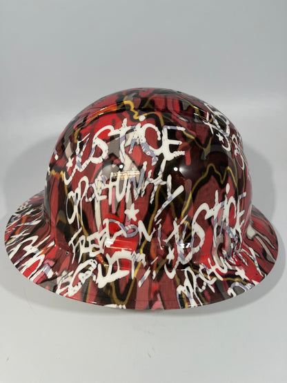 Full Brim Hard Hat Custom Hydro Dipped KANSAS CITY CHIEFS INSPIRE CHANGE