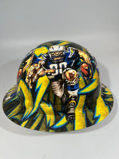Full Brim Hard Hat Hydro Dipped LOS ANGELES CHARGERS