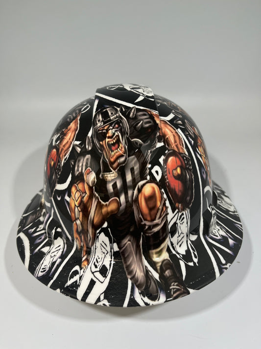 Full Brim Hard Hat Custom Hydro Dipped LAS VEGAS RAIDERS Fat Head