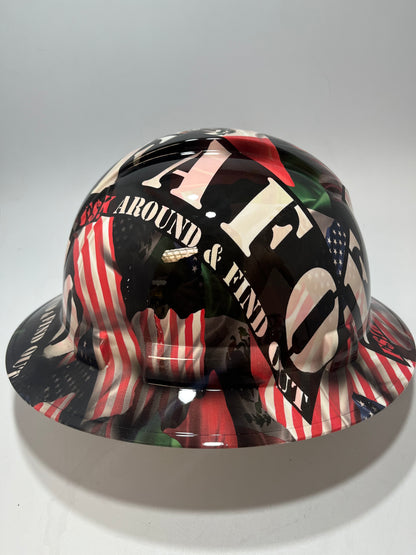 Full Brim Hard Hat Hydro Dipped MEXICAN PRIDE FAFO LMTD