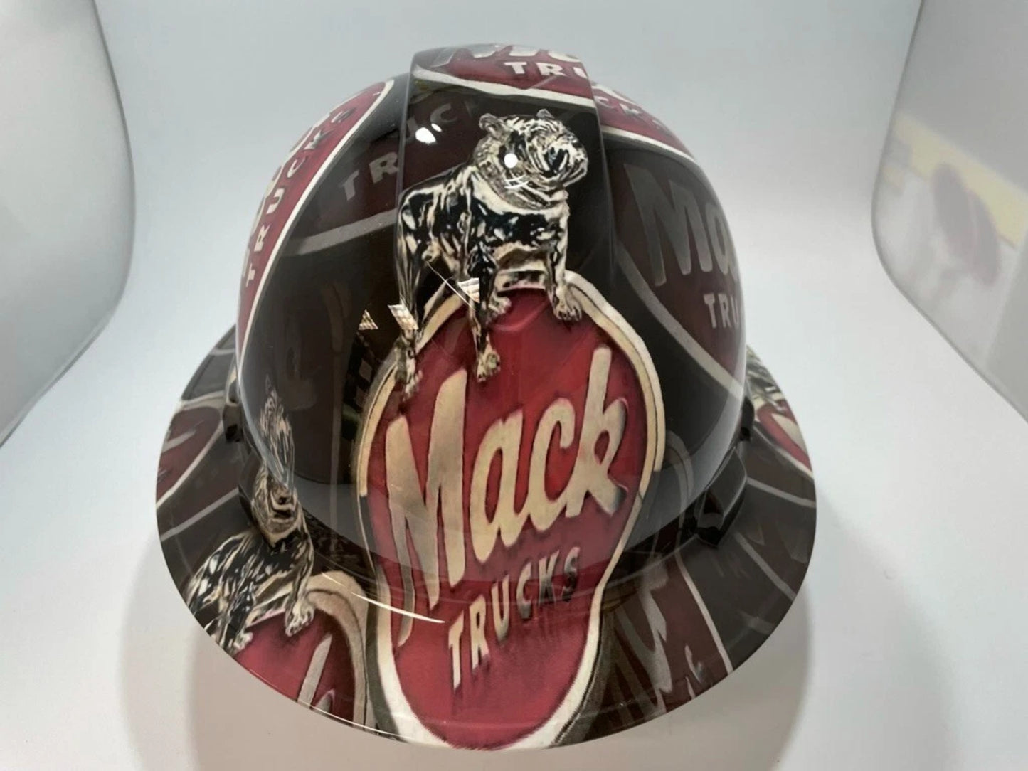 Full Brim Hard Hat Hydro Dipped Mack Truck