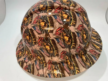 Full Brim Hard Hat Custom Hydro Dipped Marines 2