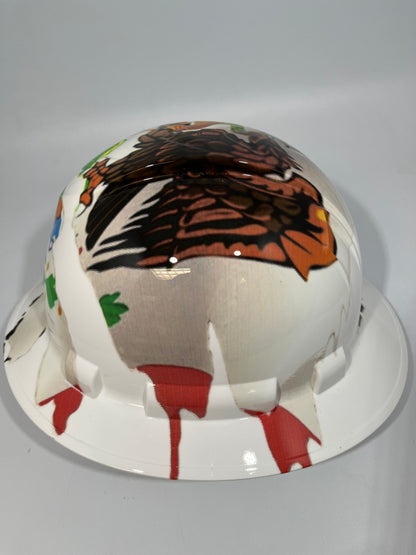 Full Brim Hard Hat Custom Hydro Dipped Mexico Flag Mexican Eagle