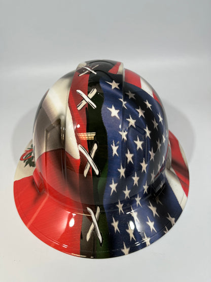 Full Brim Hard Hat Custom Hydro Dipped My Home My Blood