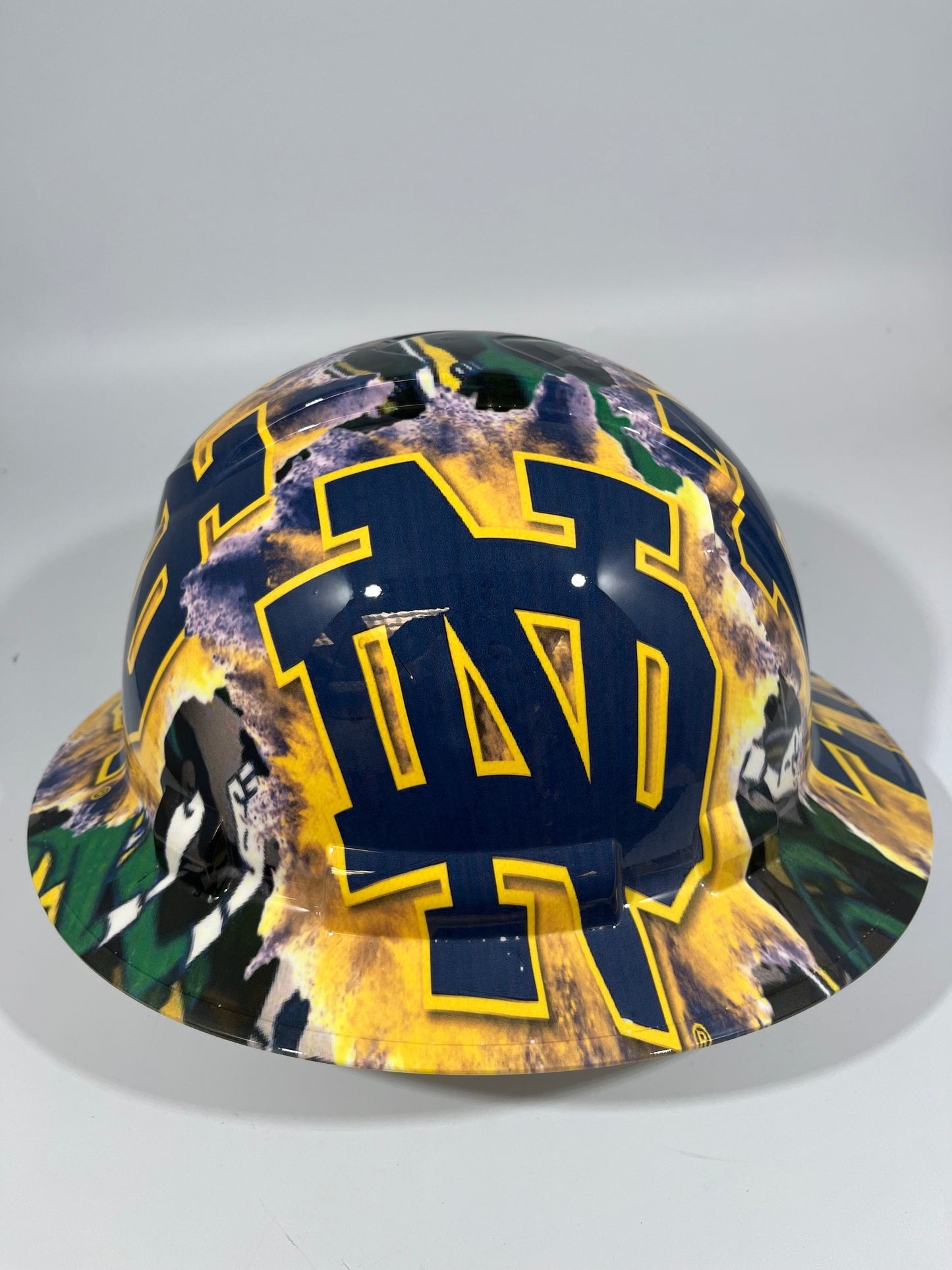 Full Brim Hard Hat Hydro Dipped ND NOTRE DAME