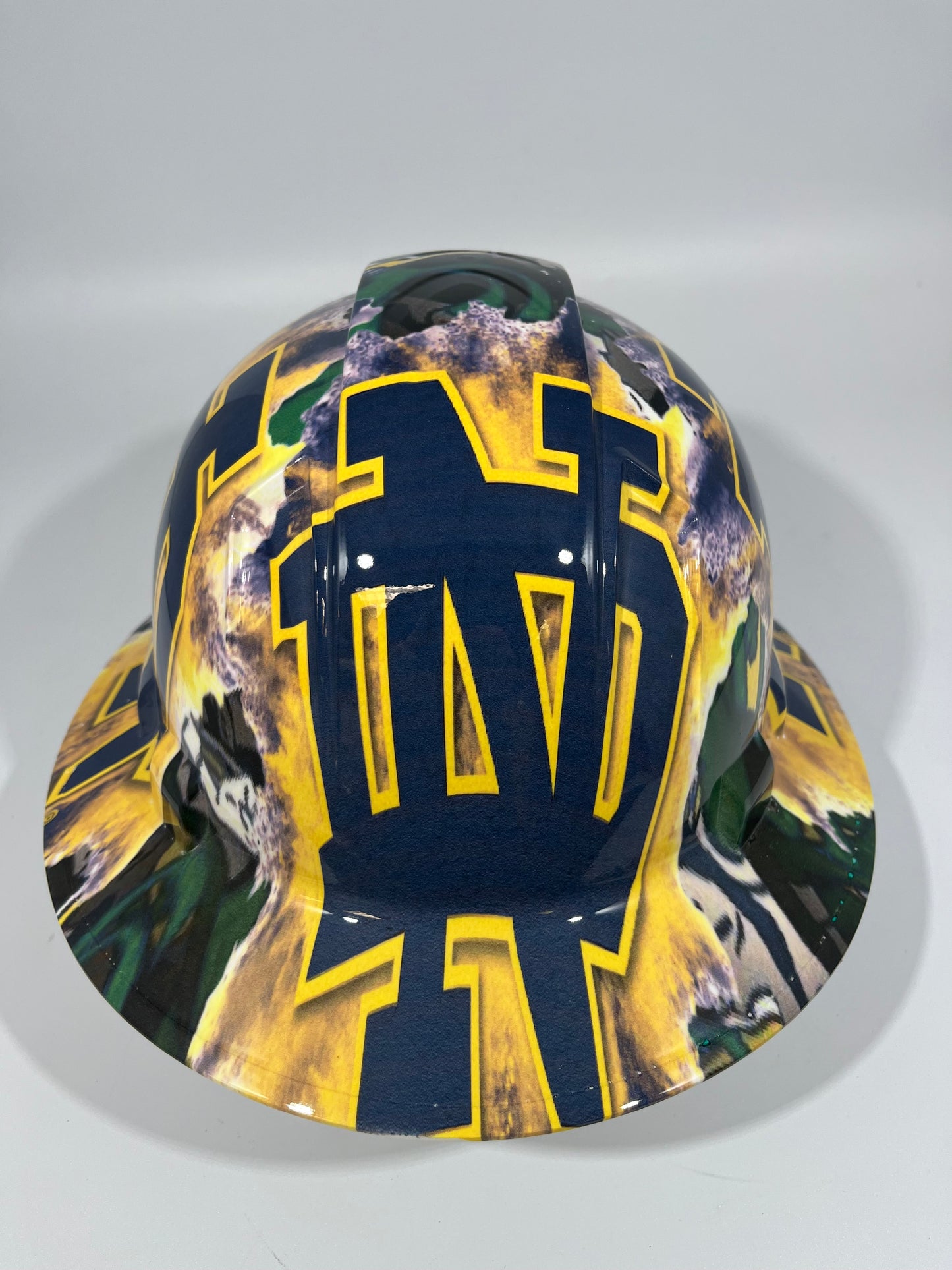 Full Brim Hard Hat Hydro Dipped ND NOTRE DAME