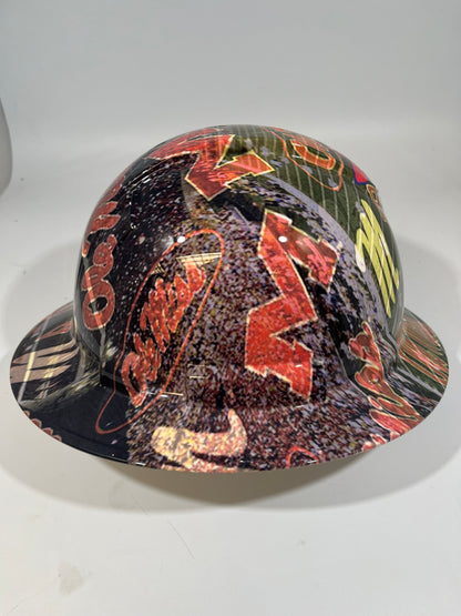Full Brim Hard Hat Hydro Dipped OLE MISS