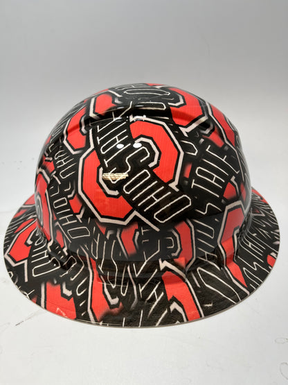 Full Brim Hard Hat Hydro Dipped OSU OHIO STATE