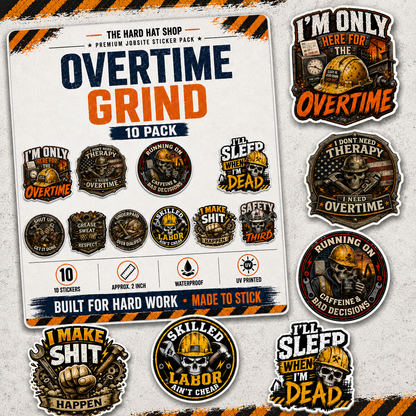 Complete Jobsite Sticker Pack Collection – 8 Packs / 80 Stickers