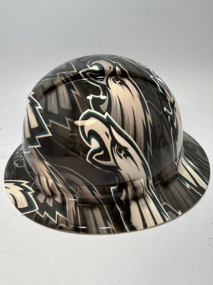 Full Brim Hard Hat Hydro Dipped PHILADELPHIA EAGLES