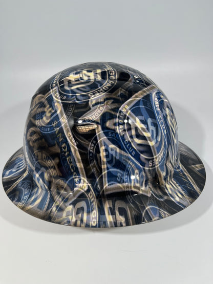 Full Brim Hard Hat Hydro Dipped SAN DIEGO PADRES