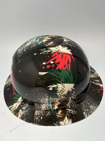 Full Brim Hard Hat Hydro Dipped SICK MEXICAN ROOTS FLAG