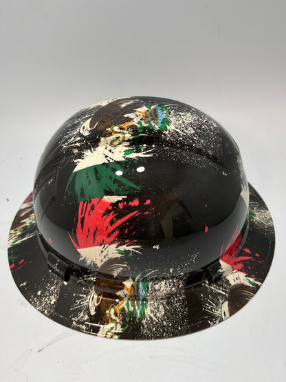 Full Brim Hard Hat Hydro Dipped SICK MEXICAN ROOTS FLAG
