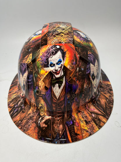 Bad ass hardhat with  hydro dipped comic book design