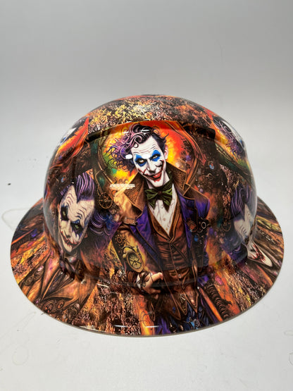 Bad ass hardhat with  hydro dipped comic book design