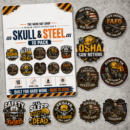 Complete Jobsite Sticker Pack Collection – 8 Packs / 80 Stickers