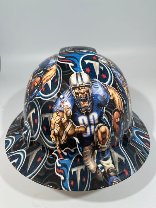 Full Brim Hard Hat Hydro Dipped TENNESEE TITANS