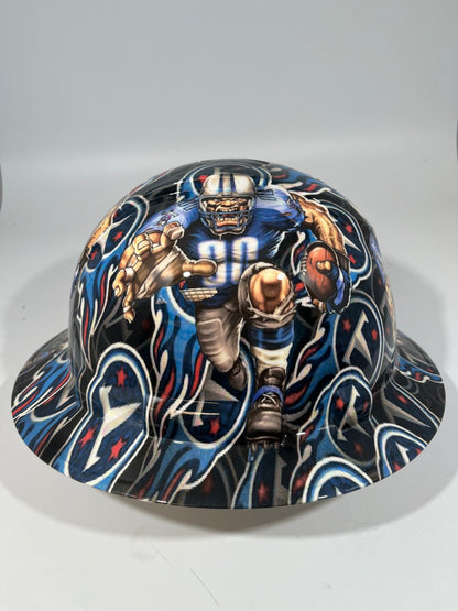 Full Brim Hard Hat Hydro Dipped TENNESEE TITANS