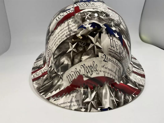 Full Brim Hard Hat Hydro Dipped 2ND AMMENDMENT WE THE PEOPLE