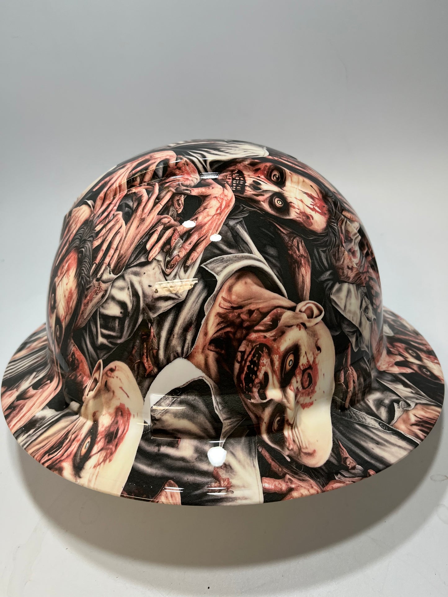 Full Brim Hard Hat Hydro Dipped ZOMBIE APOCALYPSE