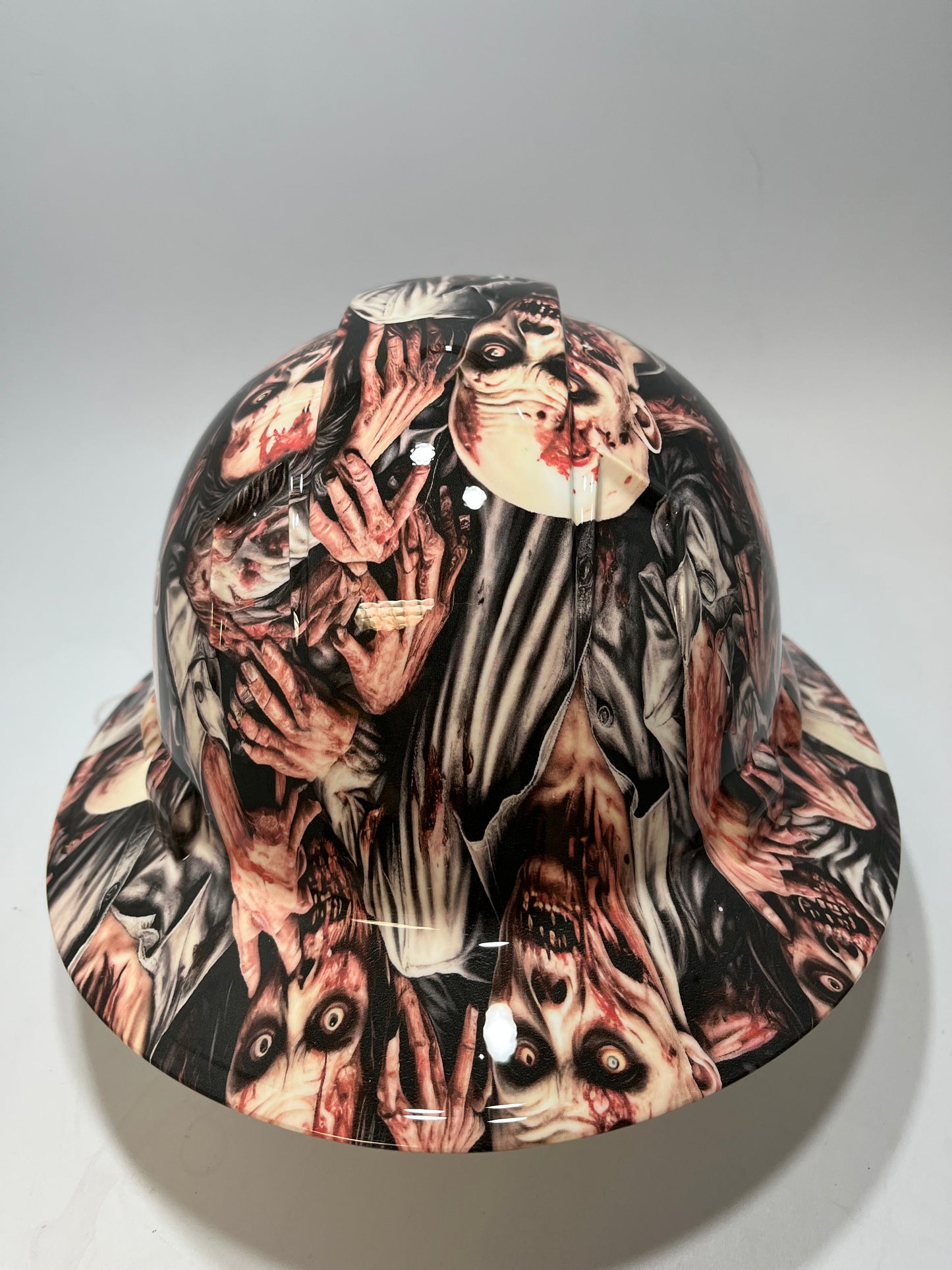 Full Brim Hard Hat Hydro Dipped ZOMBIE APOCALYPSE